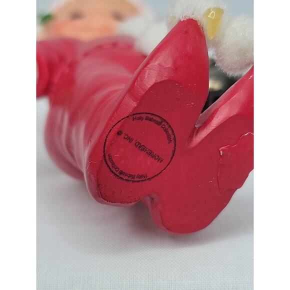 VTG 1980 Ruth Morehead Holly Babes ELF Christmas Figurine Jingle Bell 4" Tall - Picture 6 of 7